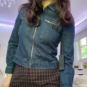 Zippered Denim Jacket